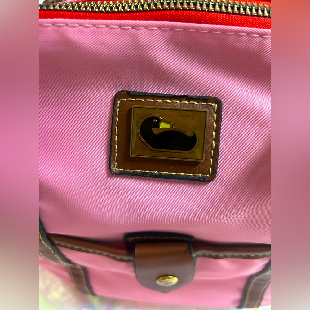 Dooney & Bourke Candy Pink Nylon Tote Bag w/ Makeup pouch